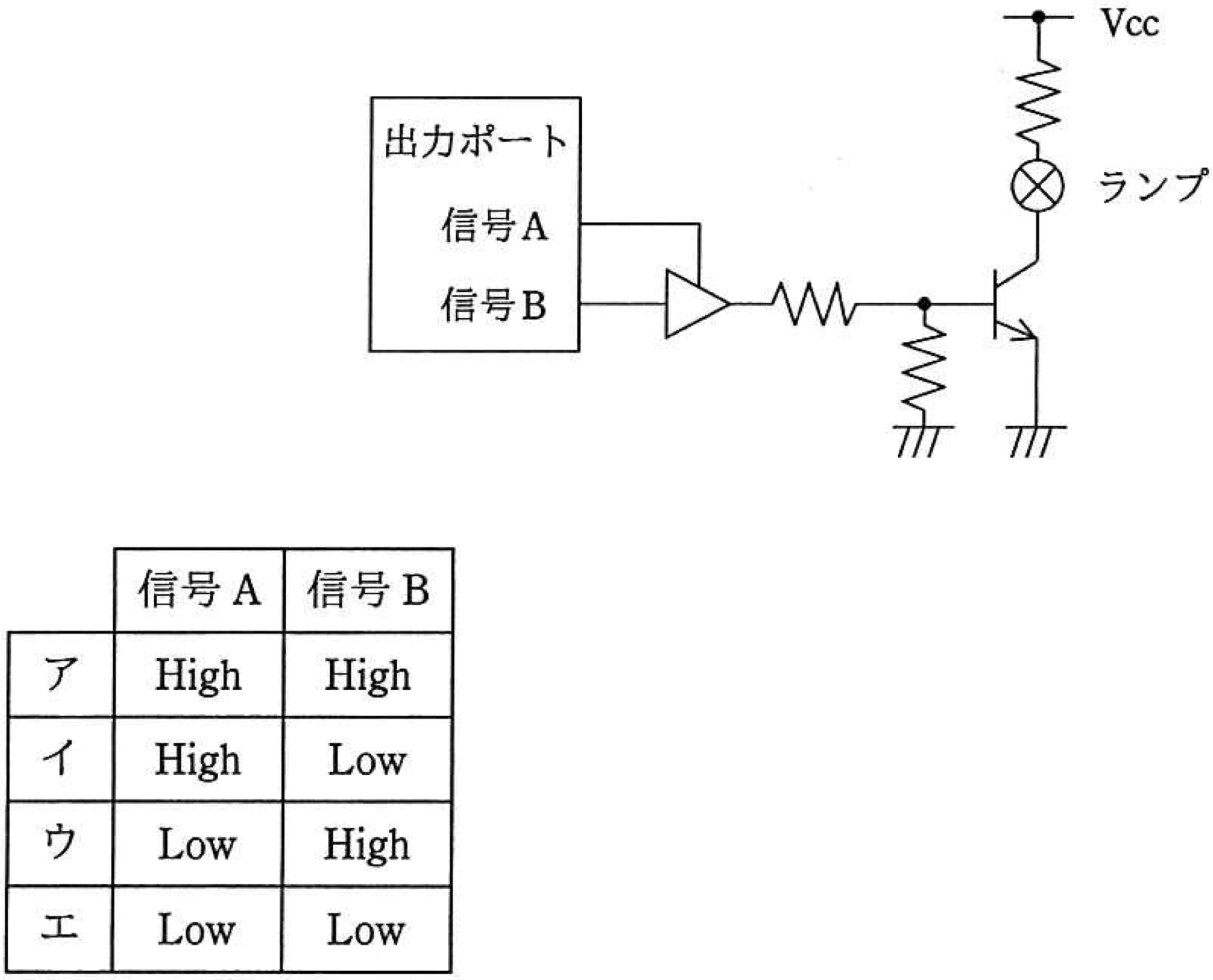 ランプ回路の図